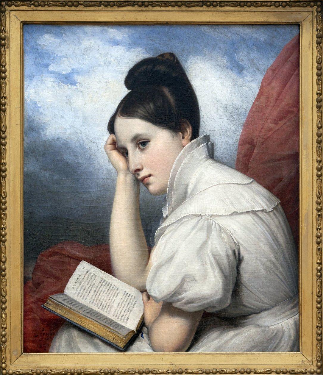 La Reader, Charles von Steubenin (1788-1856) öljymaalaus kankaalle, valokuvaus, KIM Youngtae, Nantes, Nantesin taidemuseo. tekijältä Charles Auguste Steuben