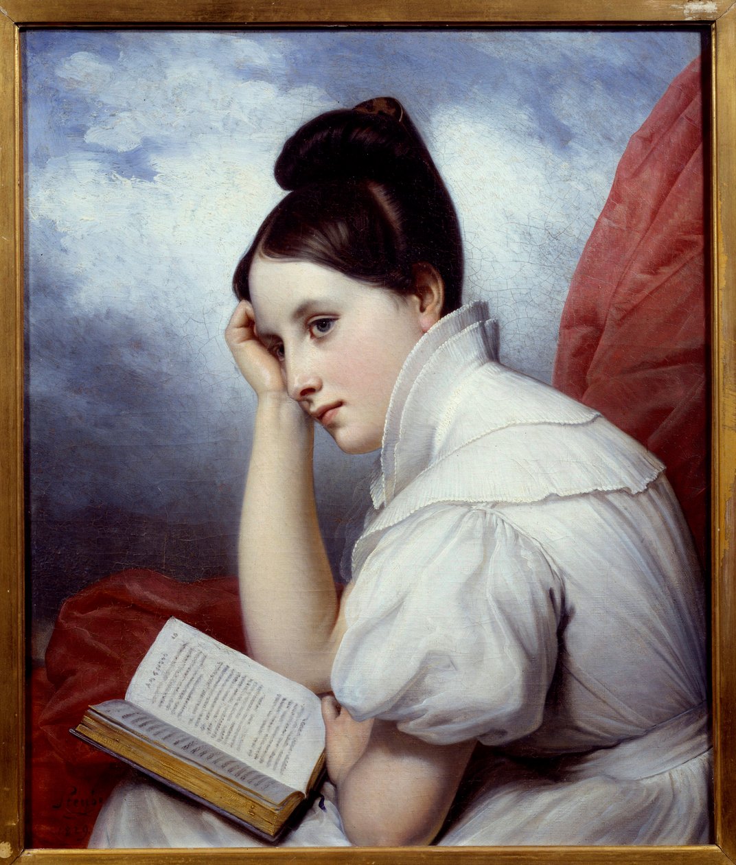 Lukuvalo Charles Auguste Steubenin (1788-1856) maalaus 1829 Nantes, Musee des Beaux Arts tekijältä Charles Auguste Steuben