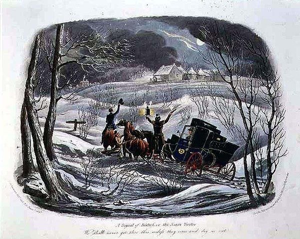 "A Signal of Distress, or The Christmas Visitor", kaiverrettu R.G. Reeve (1811-37), julkaissut Thomas McLean. tekijältä Charles B. (after) Newhouse