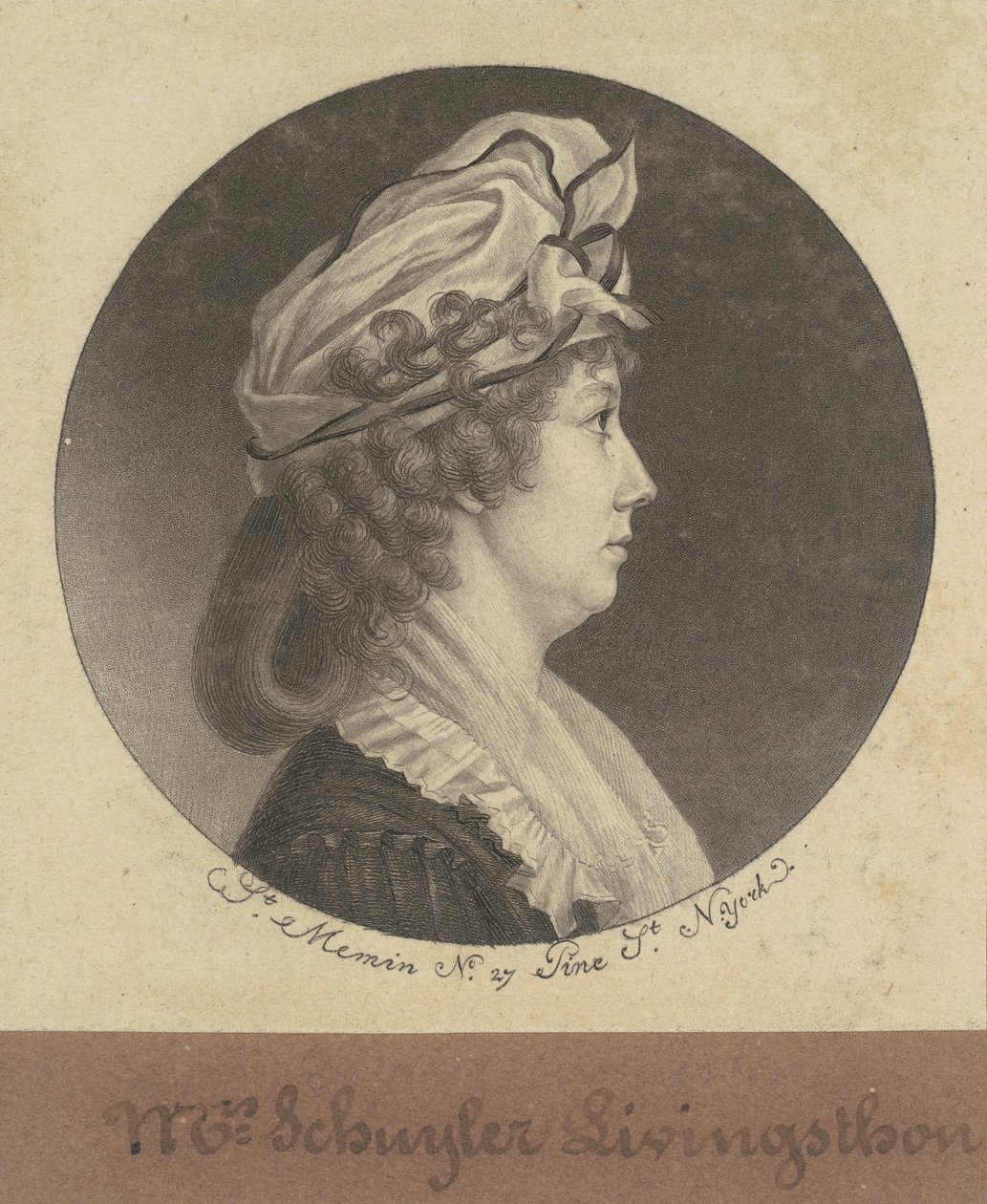 Eliza Barclay Livingston tekijältä Charles B. J. Févret de Saint Mémin