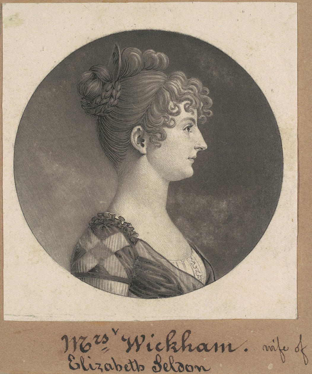 Elizabeth Selden McClurg Wickham tekijältä Charles B. J. Févret de Saint Mémin
