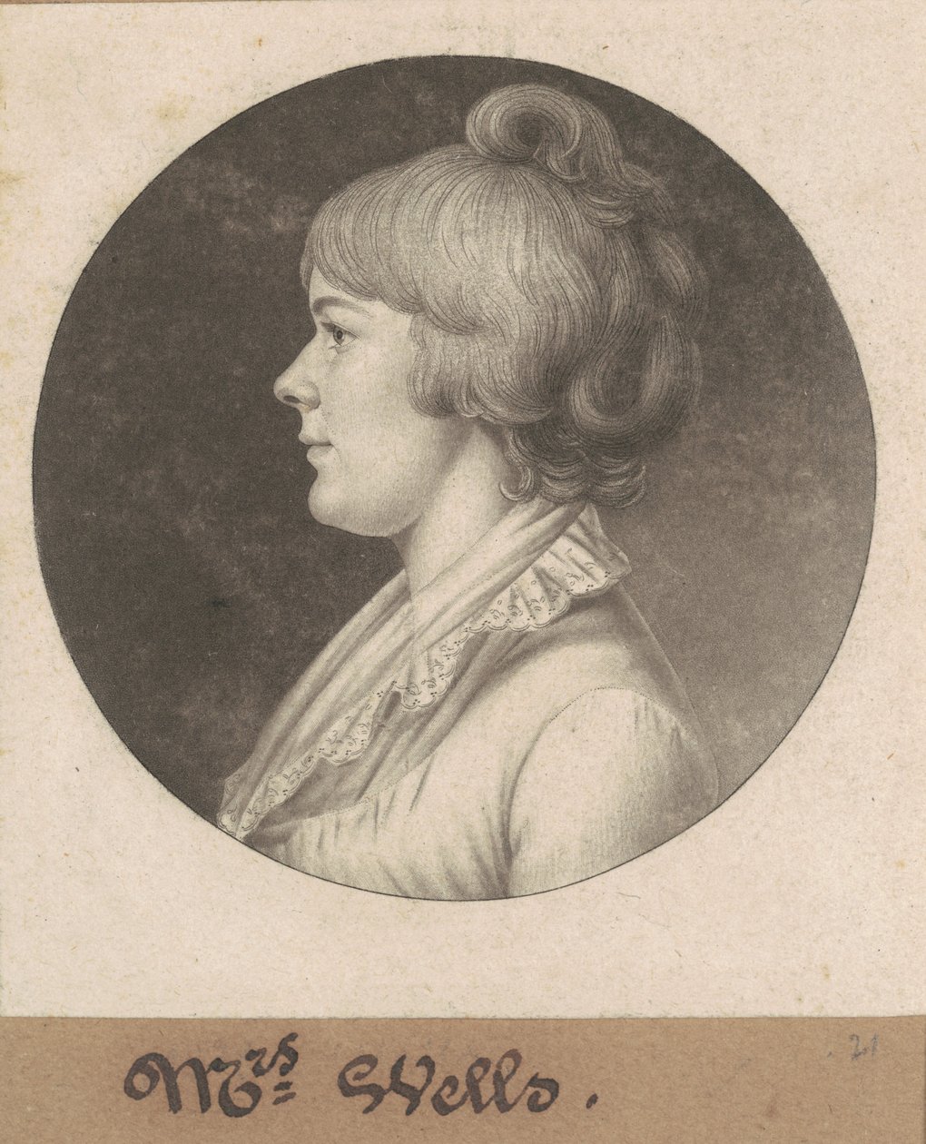 Mary Wright Sonntag Wells tekijältä Charles B. J. Févret de Saint Mémin