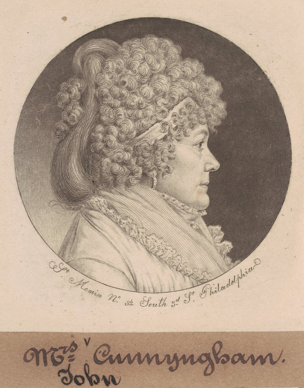 Rouva Cunnyngham tekijältä Charles B. J. Févret de Saint Mémin