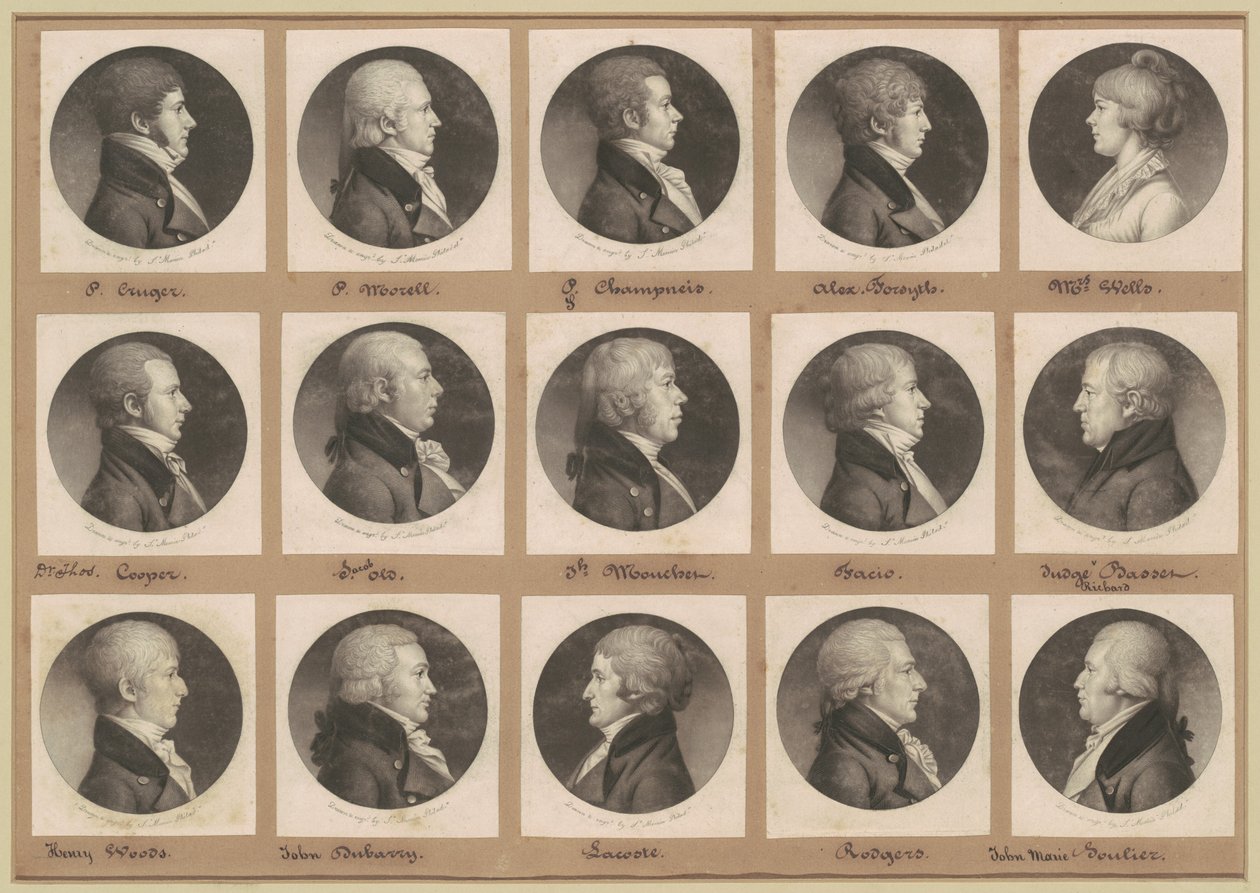 Col·lecció de retrats de Saint-Mémin, grup 21 finlandès tekijältä Charles B. J. Févret de Saint Mémin