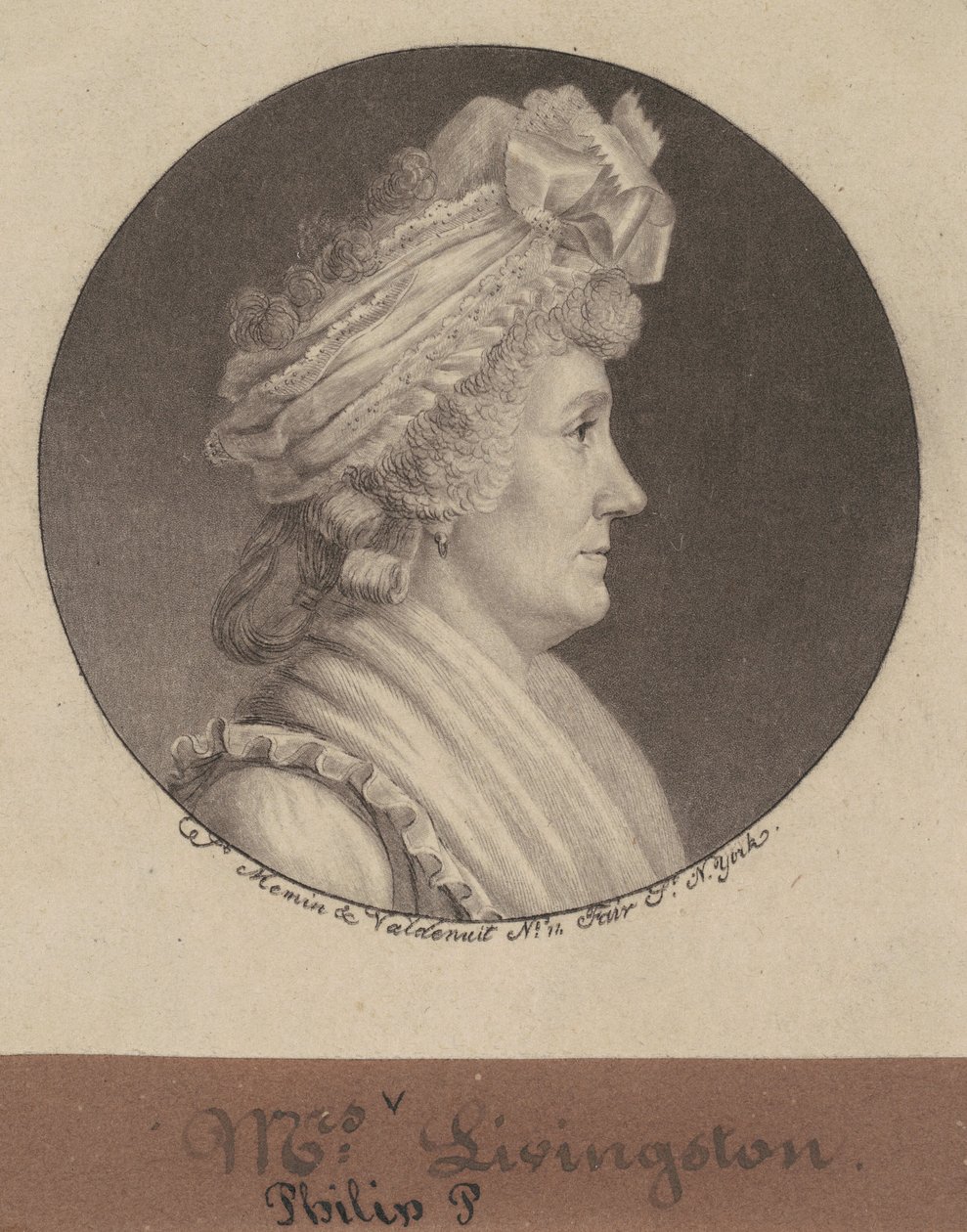 Sarah Johnson Livingston tekijältä Charles B. J. Févret de Saint Mémin