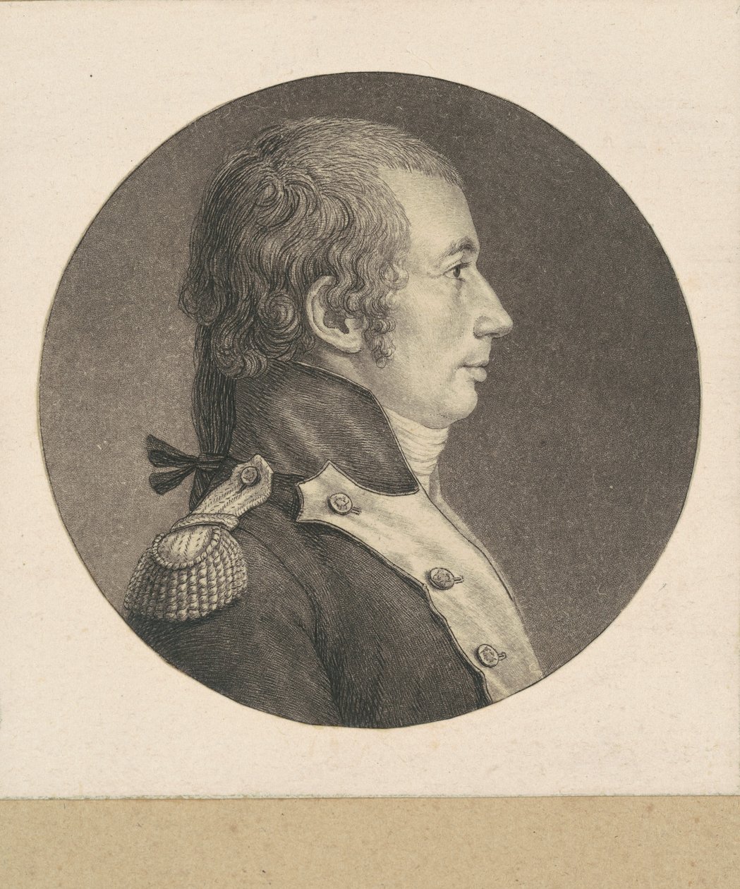 Tuntematon Ranskan jalkaväen eversti tekijältä Charles B. J. Févret de Saint Mémin