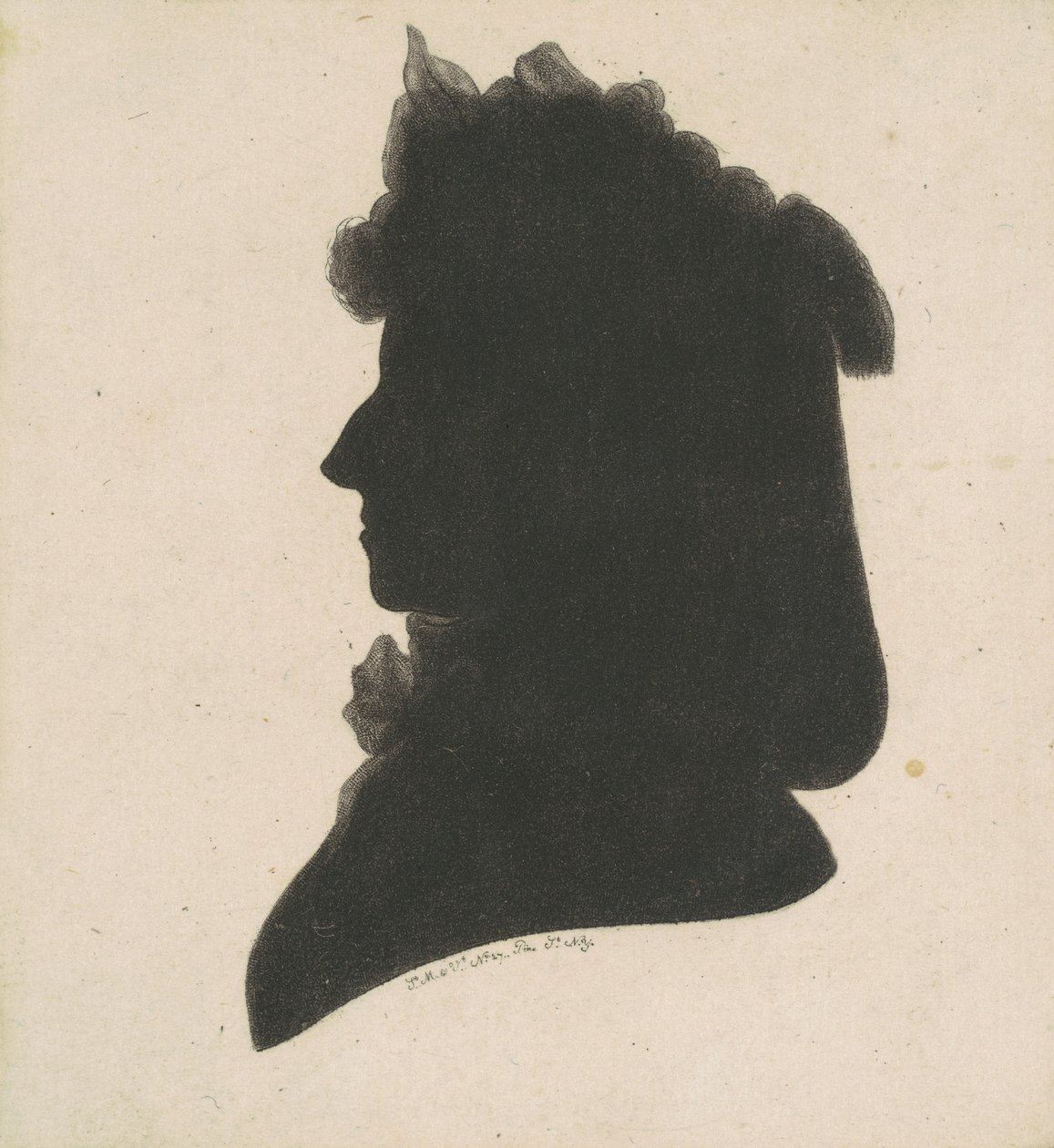 Tuntematon naisen siluetti tekijältä Charles B. J. Févret de Saint Mémin