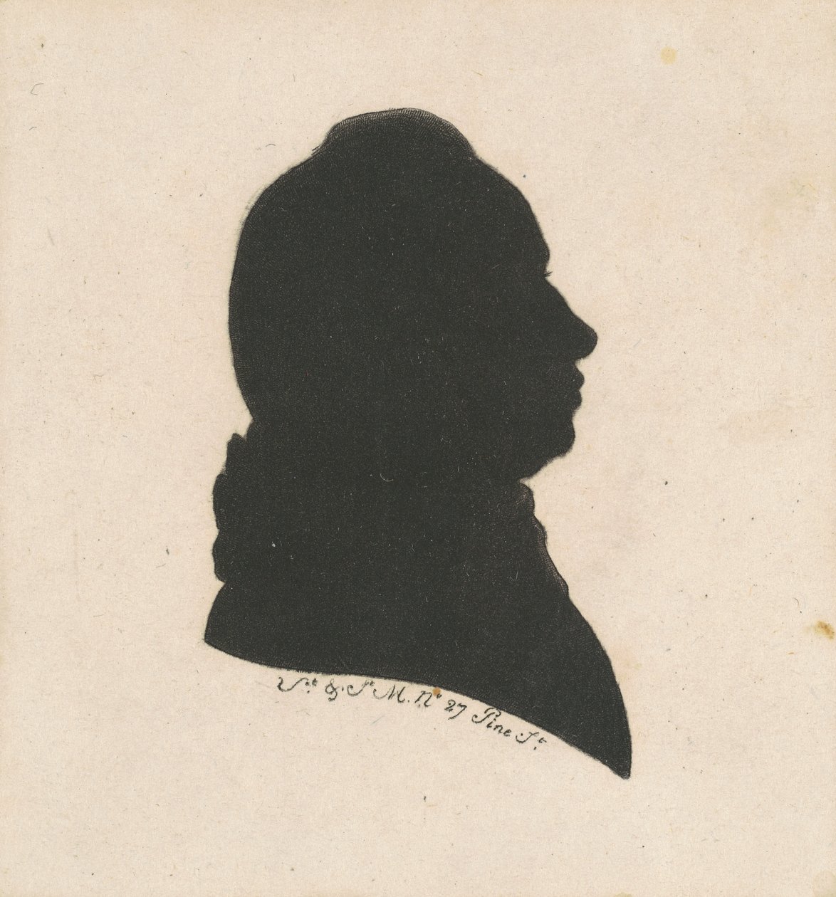 Tuntematon miehen siluetti tekijältä Charles B. J. Févret de Saint Mémin