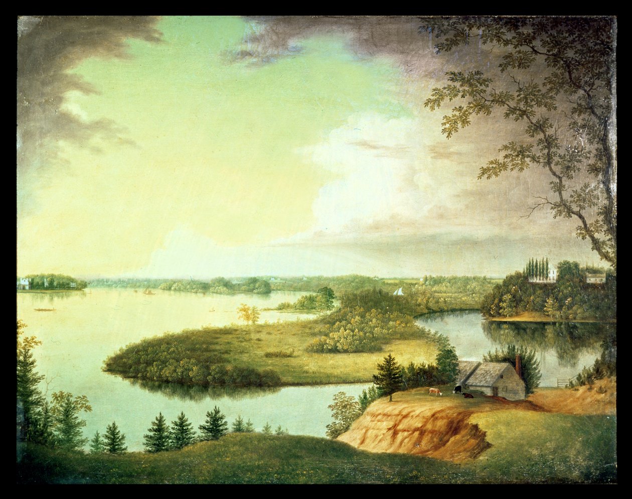 Delaware River, lähellä Bordentownia, New Jerseyssä tekijältä Charles B. Lawrence