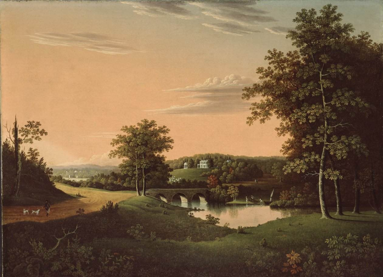 Point Breeze, Joseph-Napoléon Bonaparten tila Bordentownissa, New Jerseyssä, 1817-20 tekijältä Charles B. Lawrence