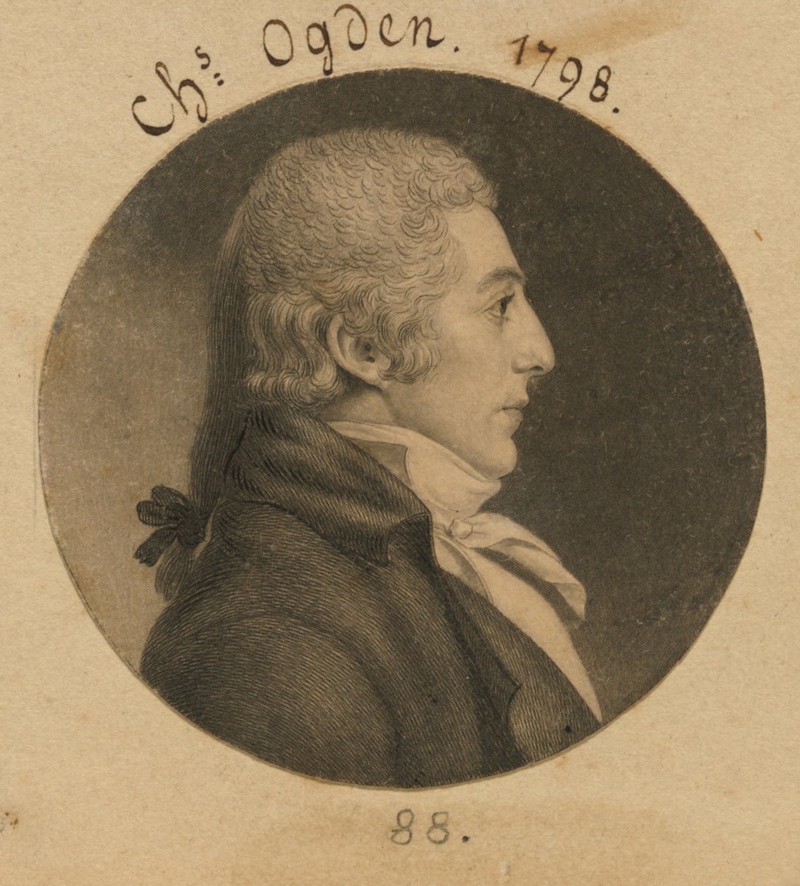 Abraham Ogden Jr. tekijältä Charles Balthazar Julien Févret de Saint-Mémin