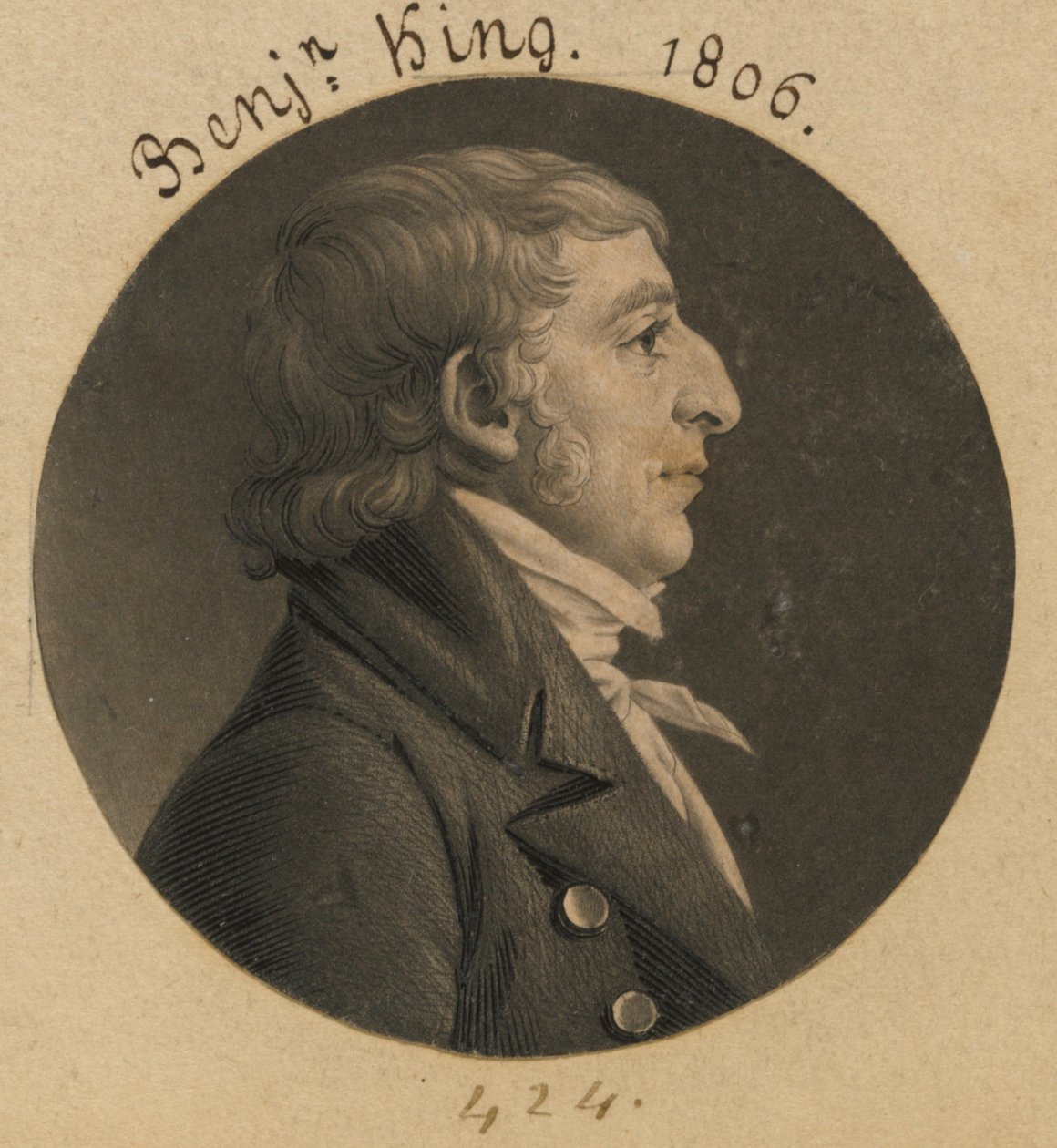 Benjamin King tekijältä Charles Balthazar Julien Févret de Saint-Mémin