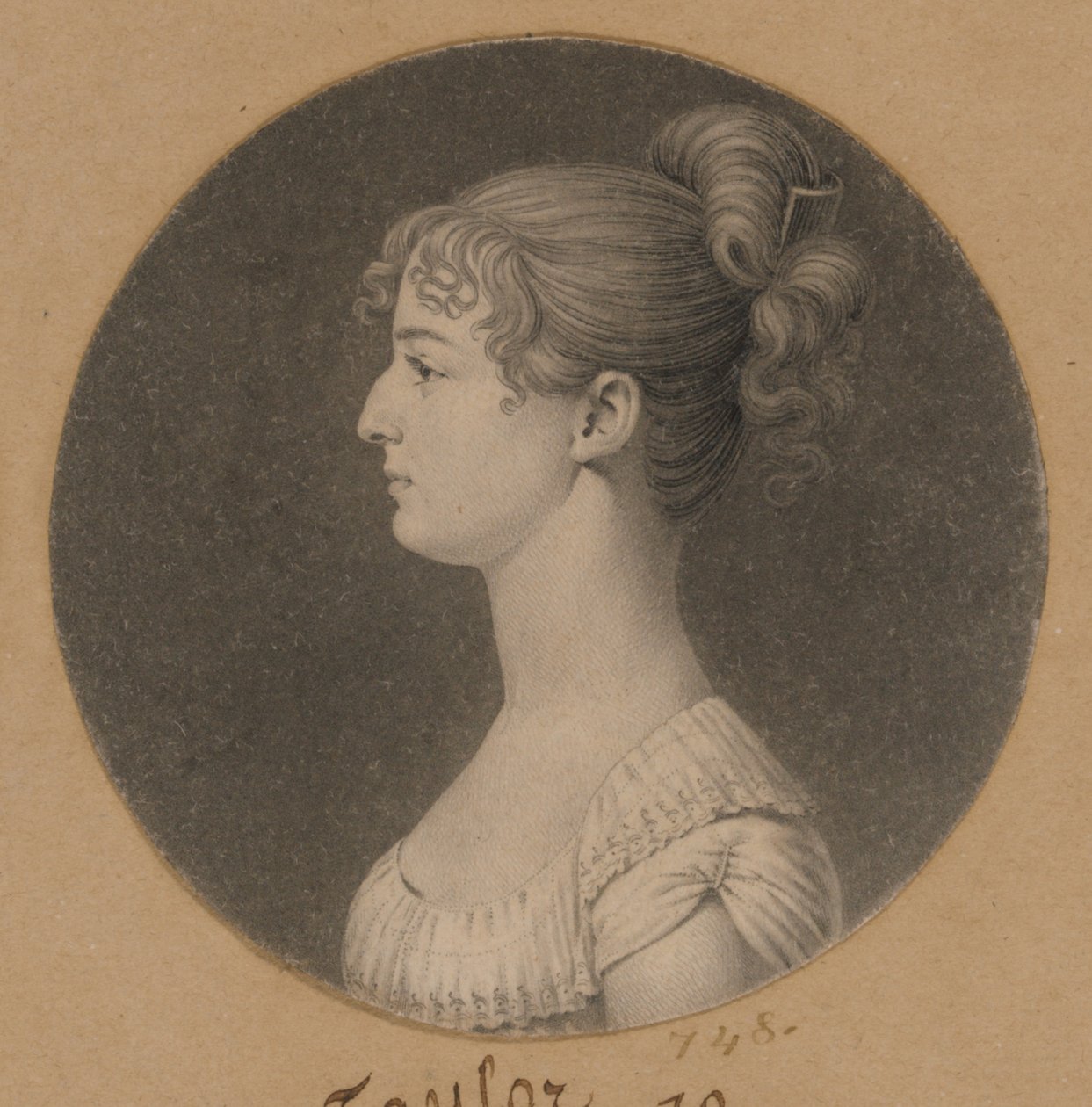 Caroline Lewis Barrett tekijältä Charles Balthazar Julien Févret de Saint-Mémin