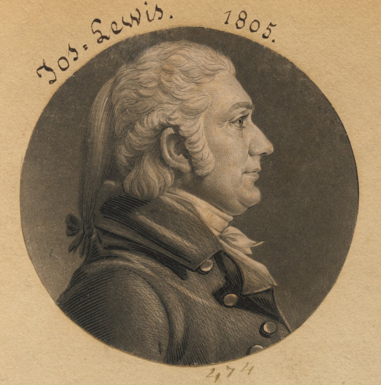 Joseph Lewis Jr. tekijältä Charles Balthazar Julien Févret de Saint-Mémin