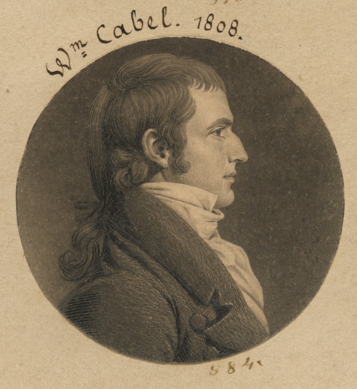 Nicholas Cabell nuorempi tekijältä Charles Balthazar Julien Févret de Saint-Mémin