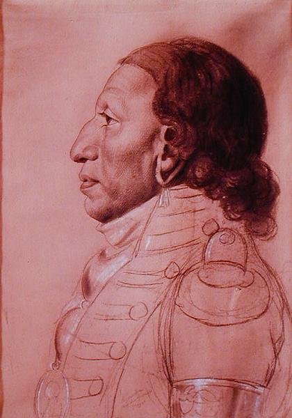 Payouska, Great Osagesin päällikkö tekijältä Charles Balthazar Julien Févret de Saint Mémin