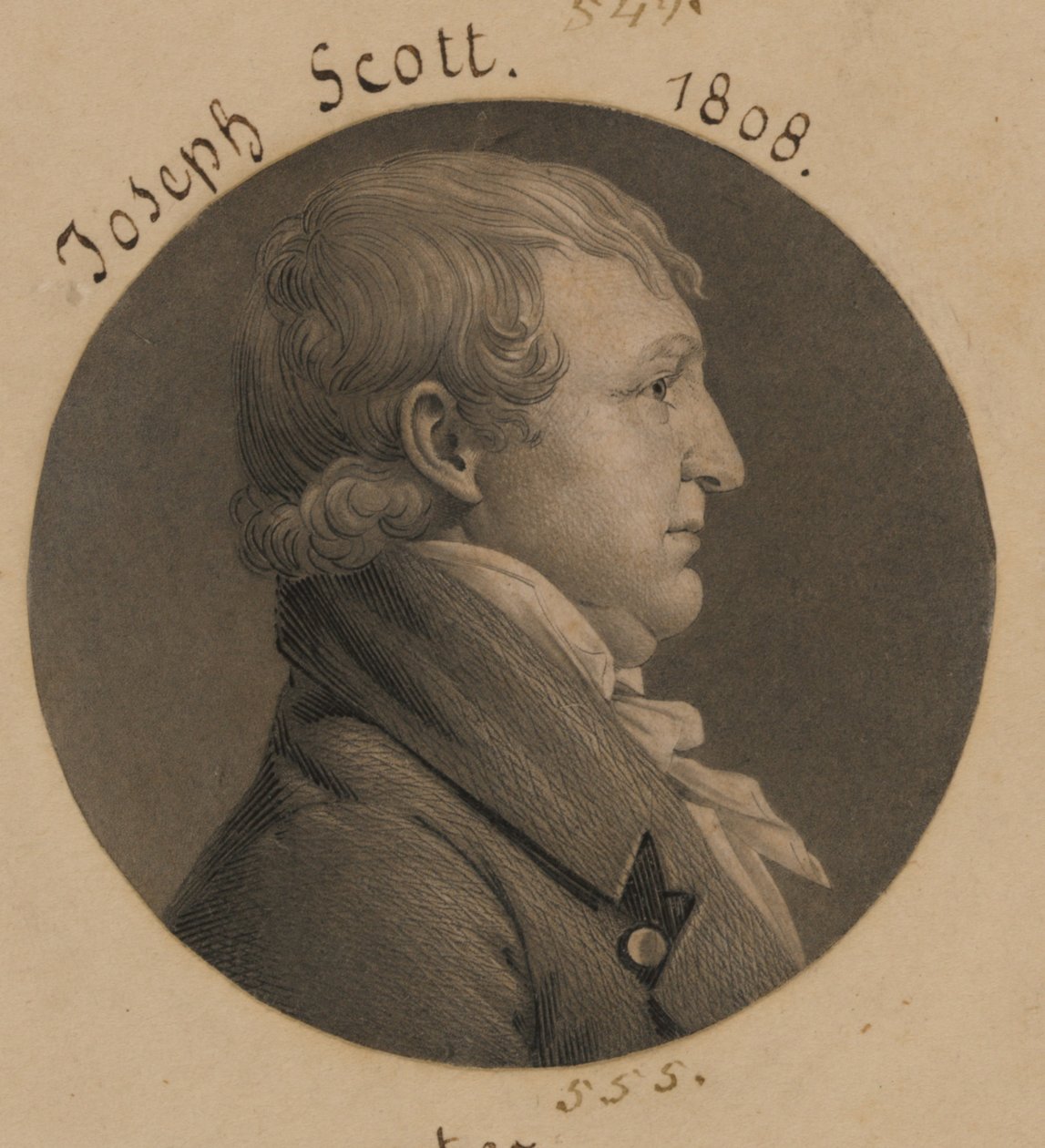 Mahdollisesti Hubbard Taylor tai Joseph Scott tekijältä Charles Balthazar Julien Févret de Saint-Mémin