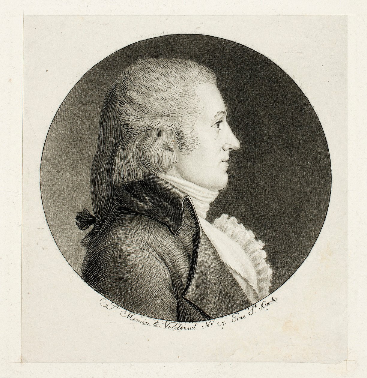 Profiilimuotokuva, Blake tekijältä Charles Balthazar Julien Févret de Saint-Mémin