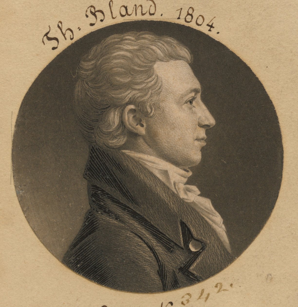 Theodorick Bland tekijältä Charles Balthazar Julien Févret de Saint-Mémin
