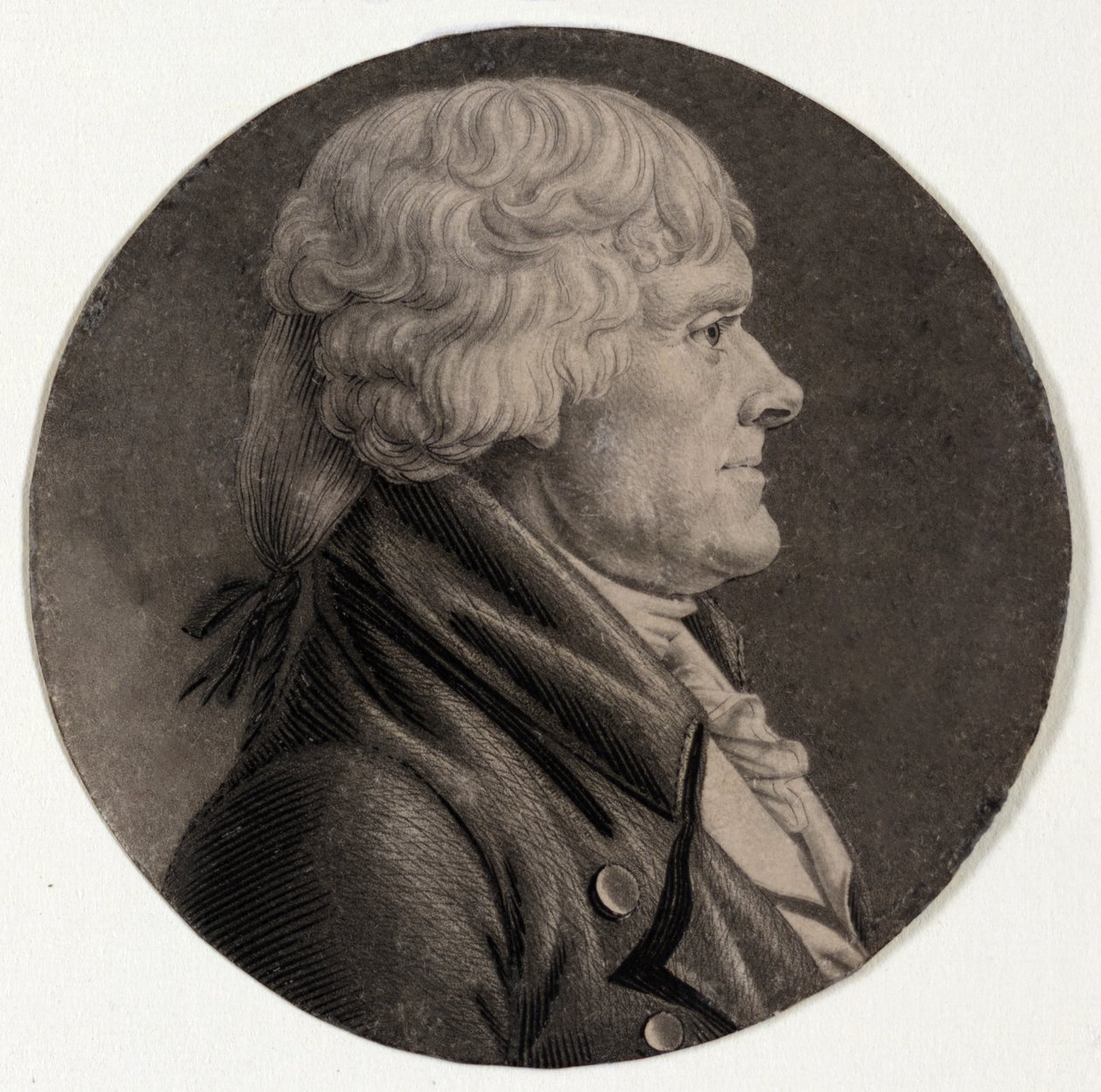 Thomas Jefferson, pubi. 1806. tekijältä Charles Balthazar Julien Fevret de "Saint Mémin 1770 1852".