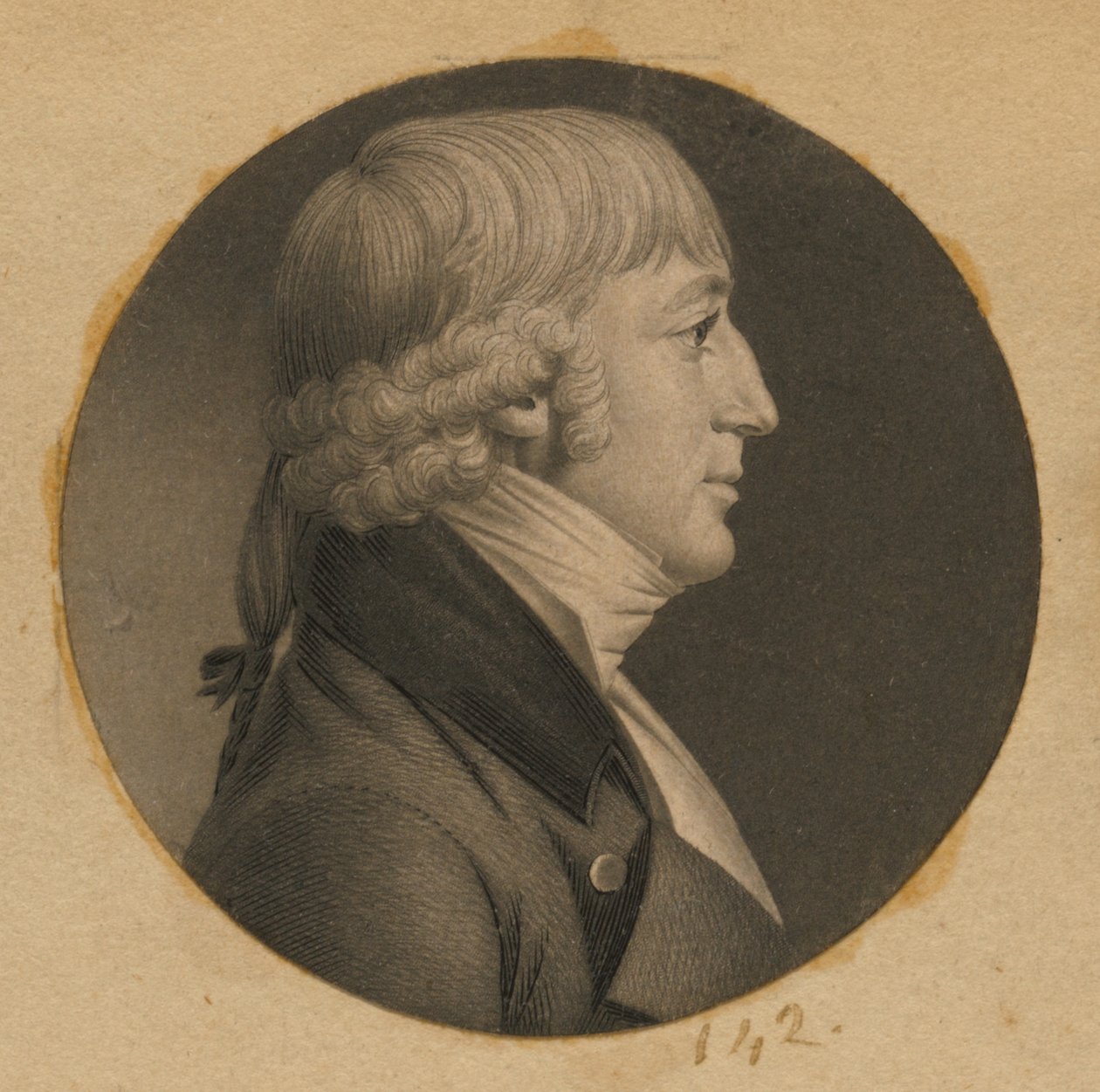 Tunnistamaton mies tekijältä Charles Balthazar Julien Févret de Saint-Mémin