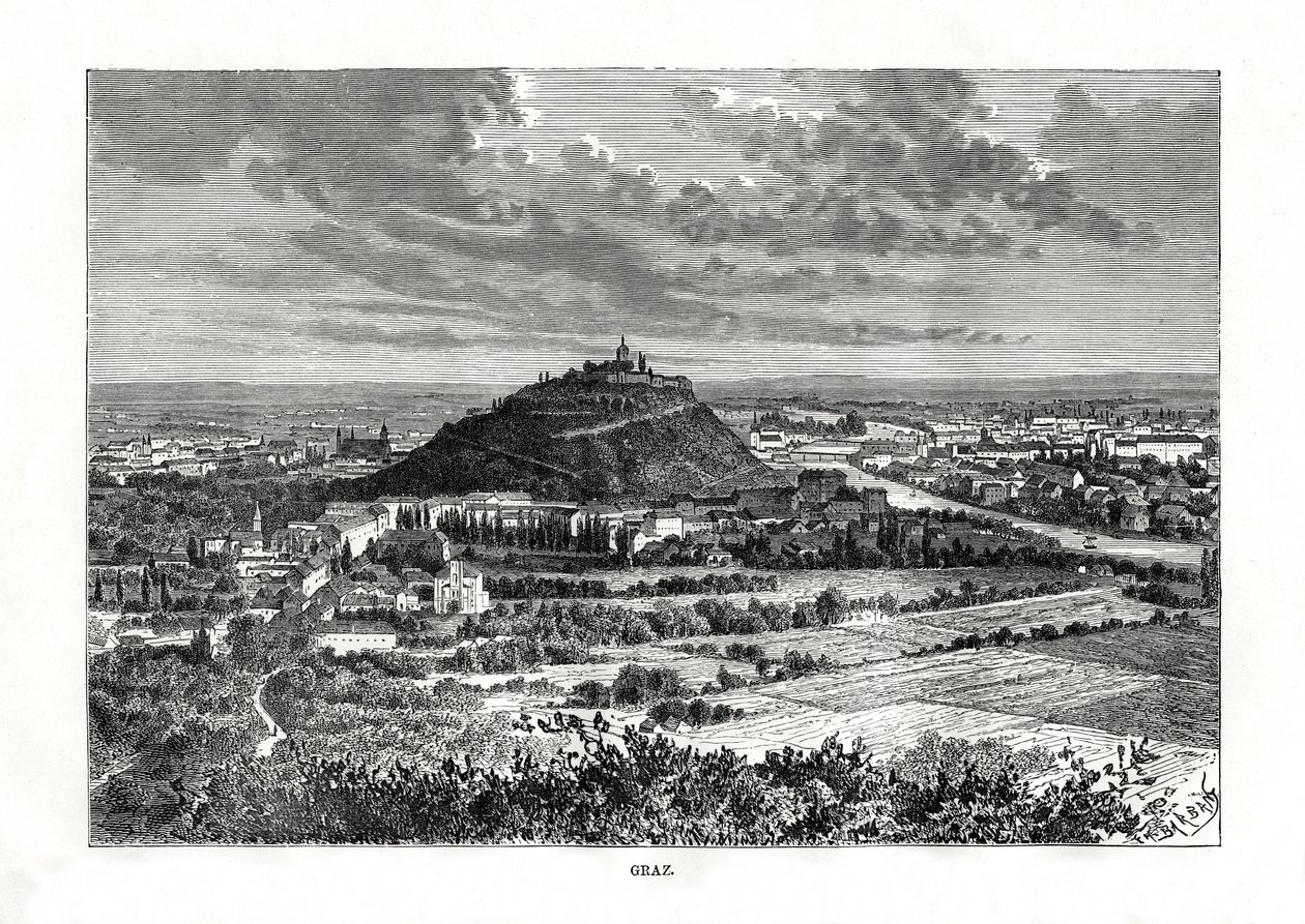 Graz, Itävalta, 1879 tekijältä Charles Barbant