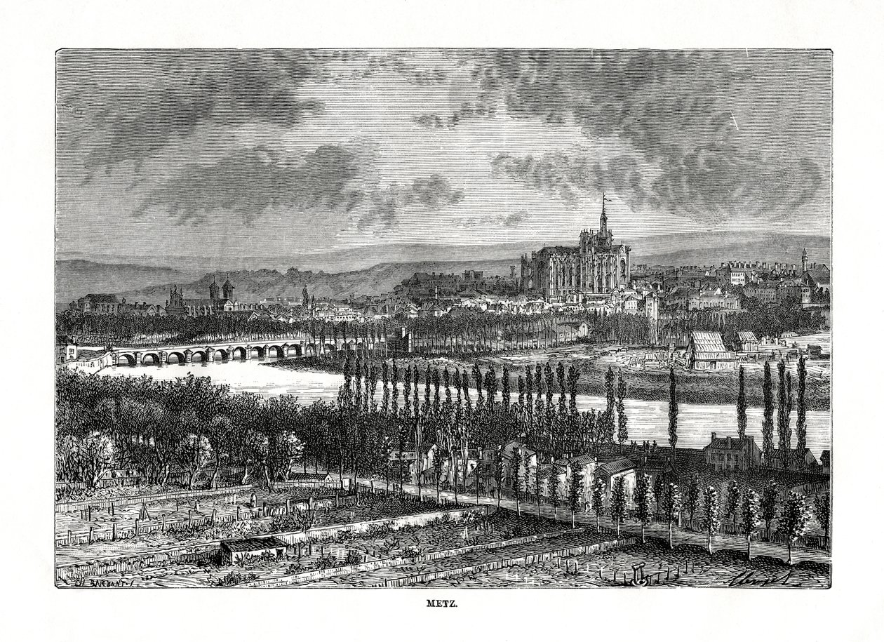 Metz, Ranska, 1800-luku tekijältä Charles Barbant