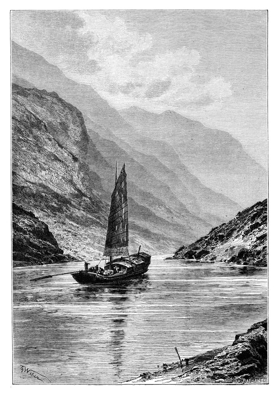 Yangtse-joki, Kiina, 1895. tekijältä Charles Barbant