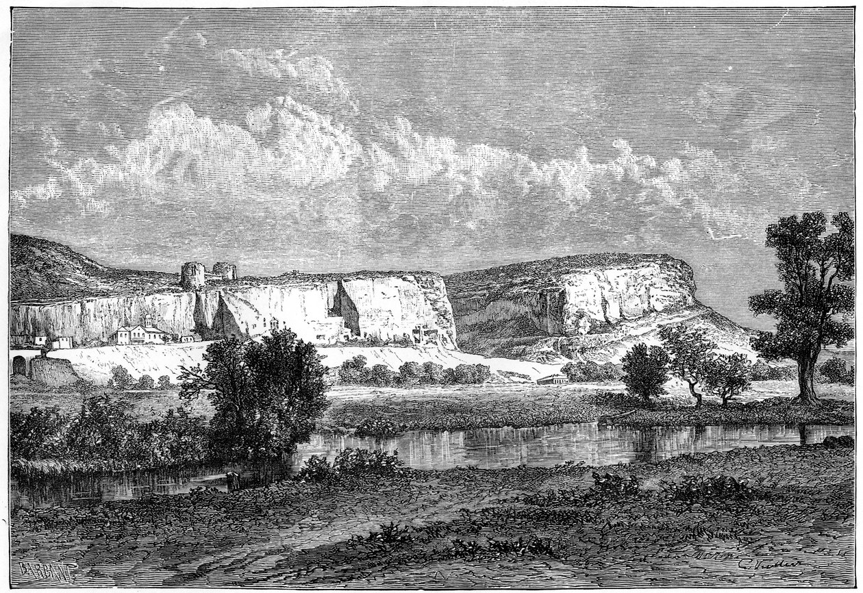 Inkermanin kalliot, Krim, Ukraina, 1800-luku. tekijältä Charles Barbant