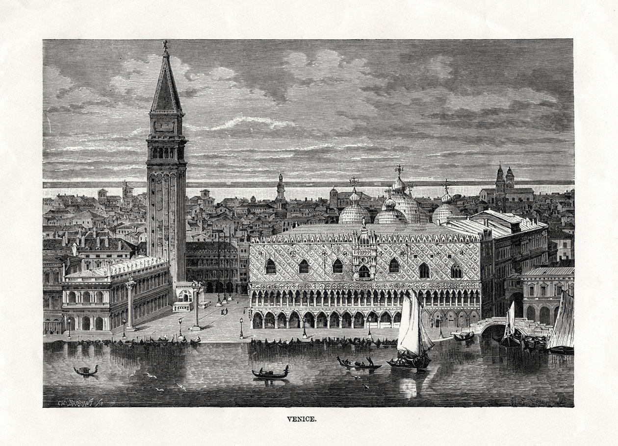 Venetsia, Italia, 1879 tekijältä Charles Barbant