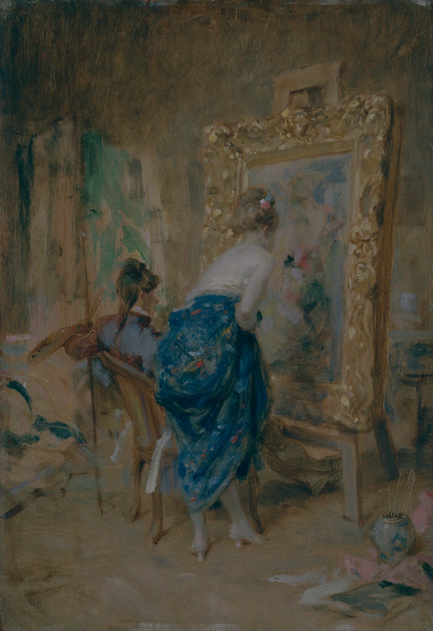 "Taiteilijan malli", 1874. tekijältä Charles Bargue