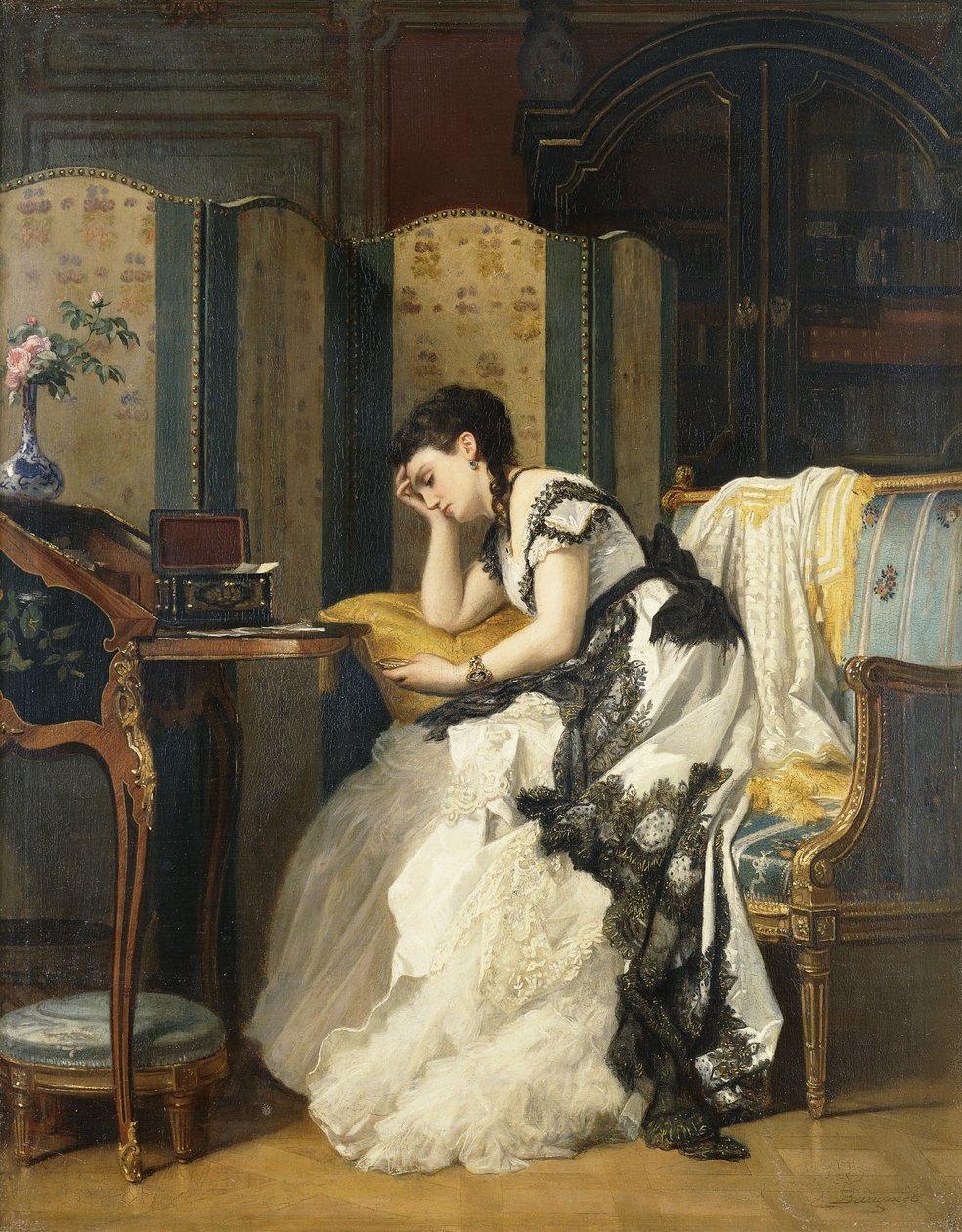 Nostalgia, 55,8 x 44 cm tekijältä Charles Baugniet