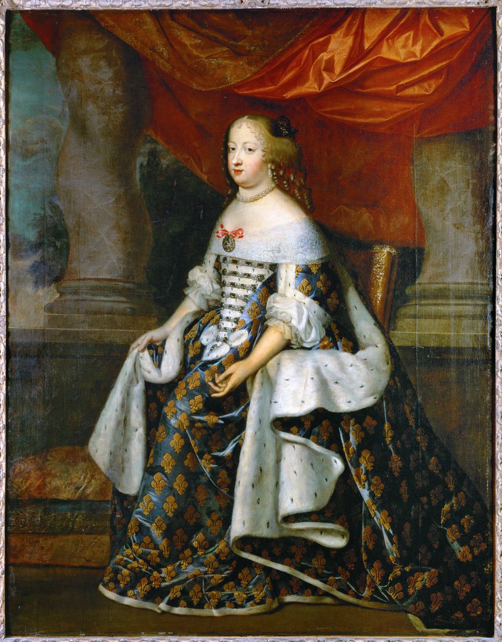 Marie Therese Itävallan, Ranskan kuningatar, Ludvig XIV:n vaimo ... (maalaus kankaalle) tekijältä Charles Beaubrun