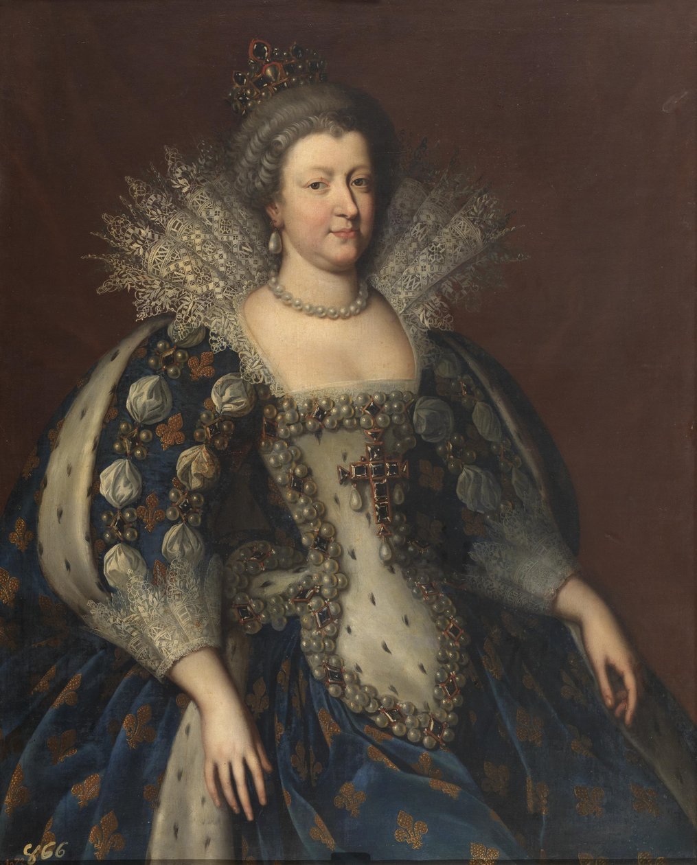 Marie de Medicin muotokuva 1575-1642, 1655. tekijältä Charles Beaubrun