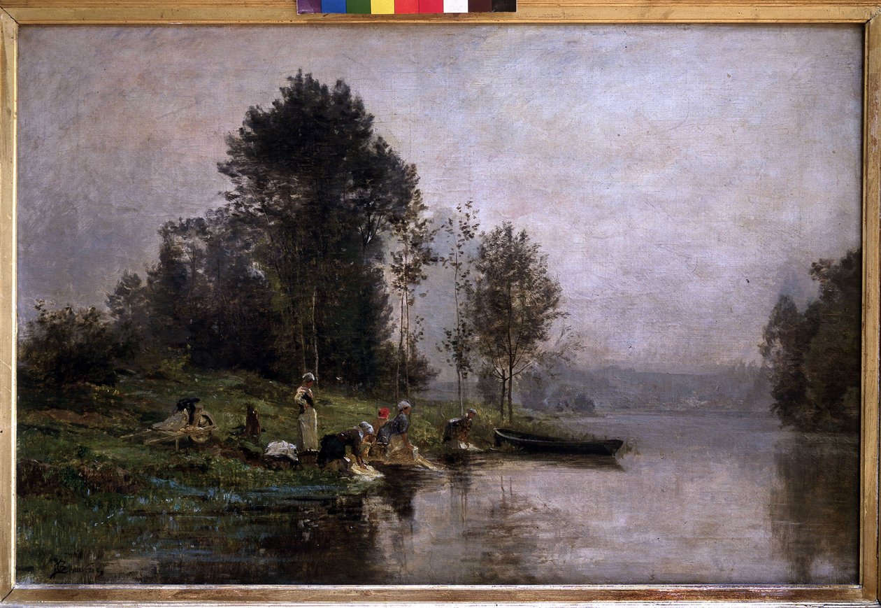Sumuinen aamu Oisella. n.d (öljy kankaalle) tekijältä Charles Beauverie