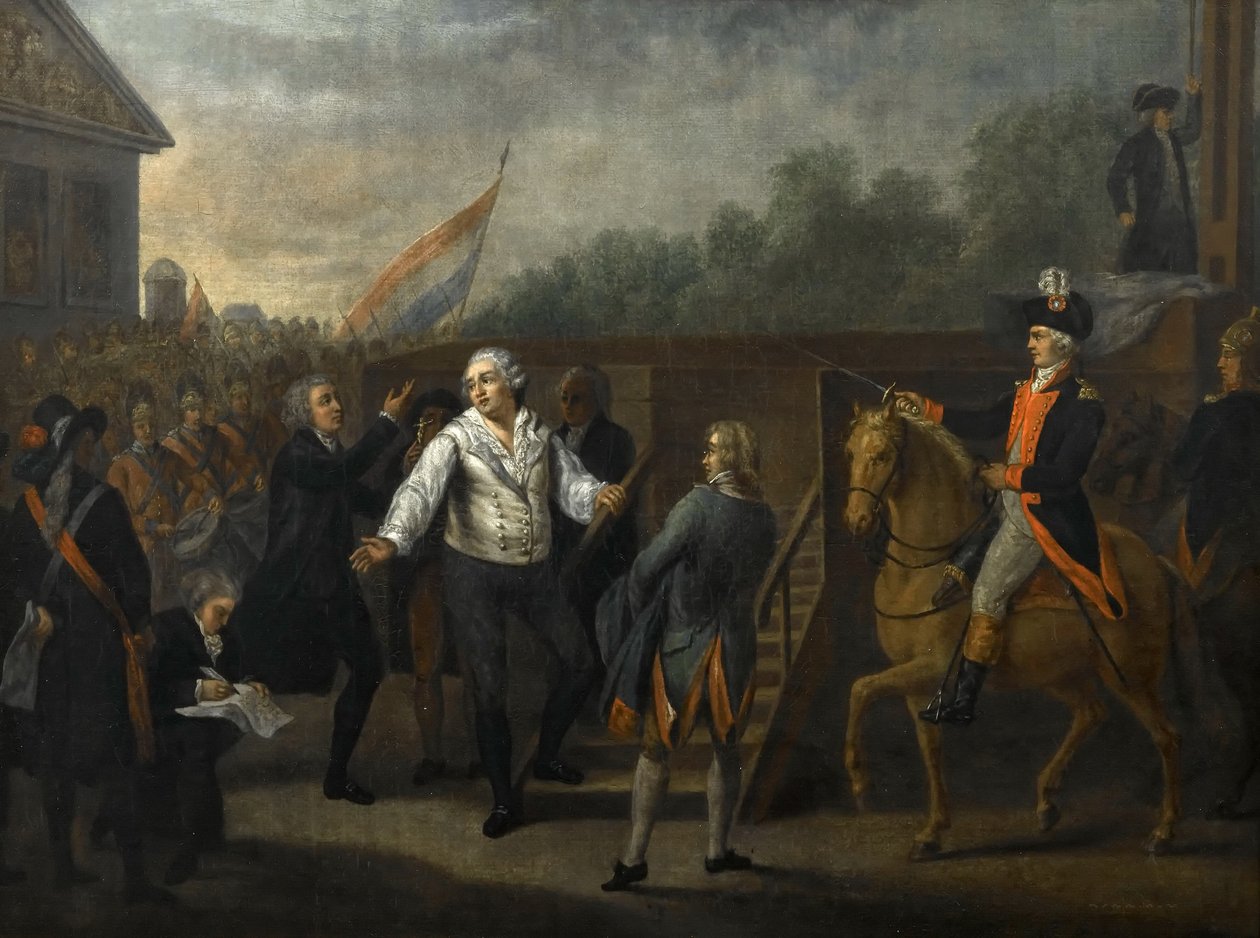 Ludvig XVI ennen rakennustelinettä tekijältä Charles Benazech