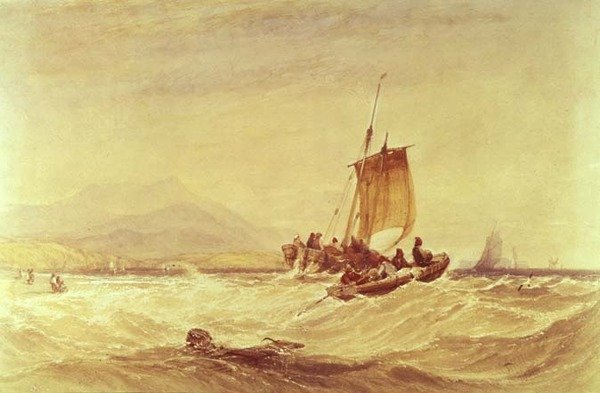 Donegal Bay, n. 1841 (akvarelli) tekijältä Charles Bentley