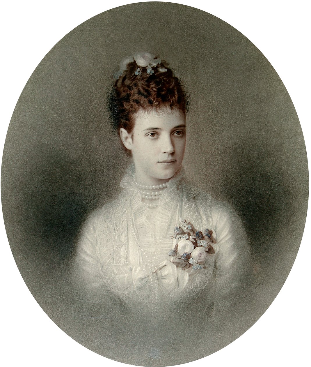 Venäjän keisarinna Maria Fedorovnan muotokuva, 1890-luku tekijältä Charles Bergamasco