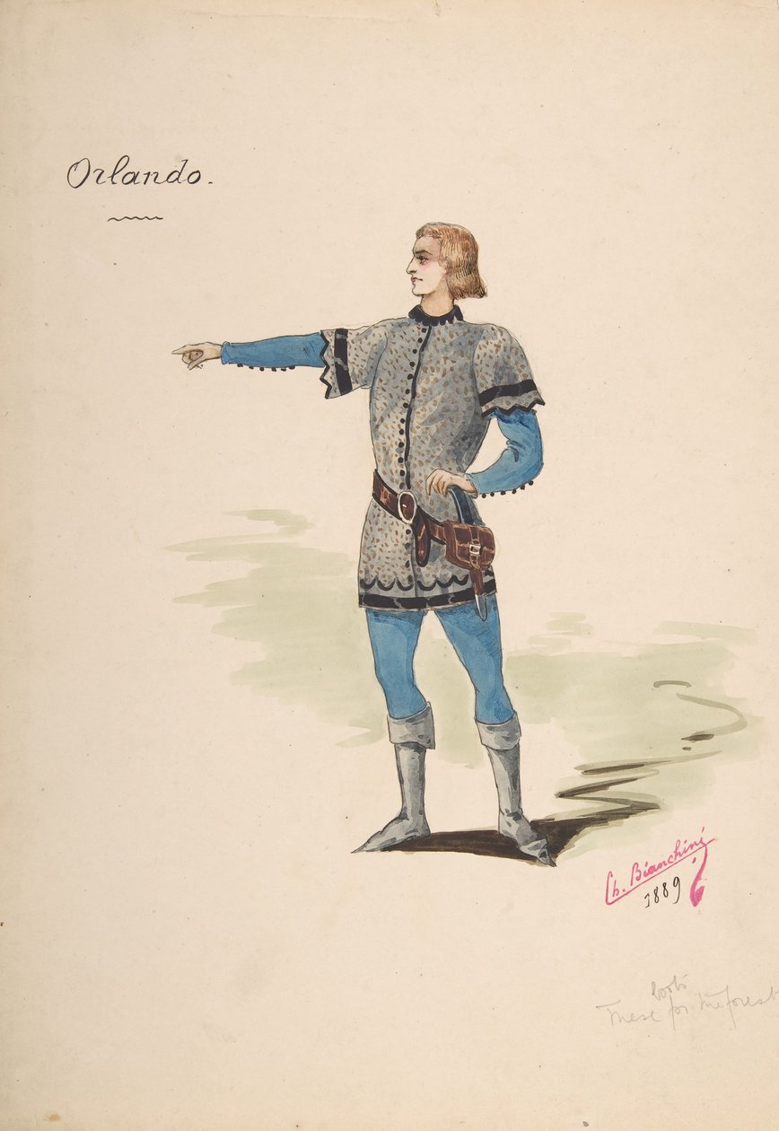 Pukusuunnittelu Orlandoon, 1889. tekijältä Charles Bianchini