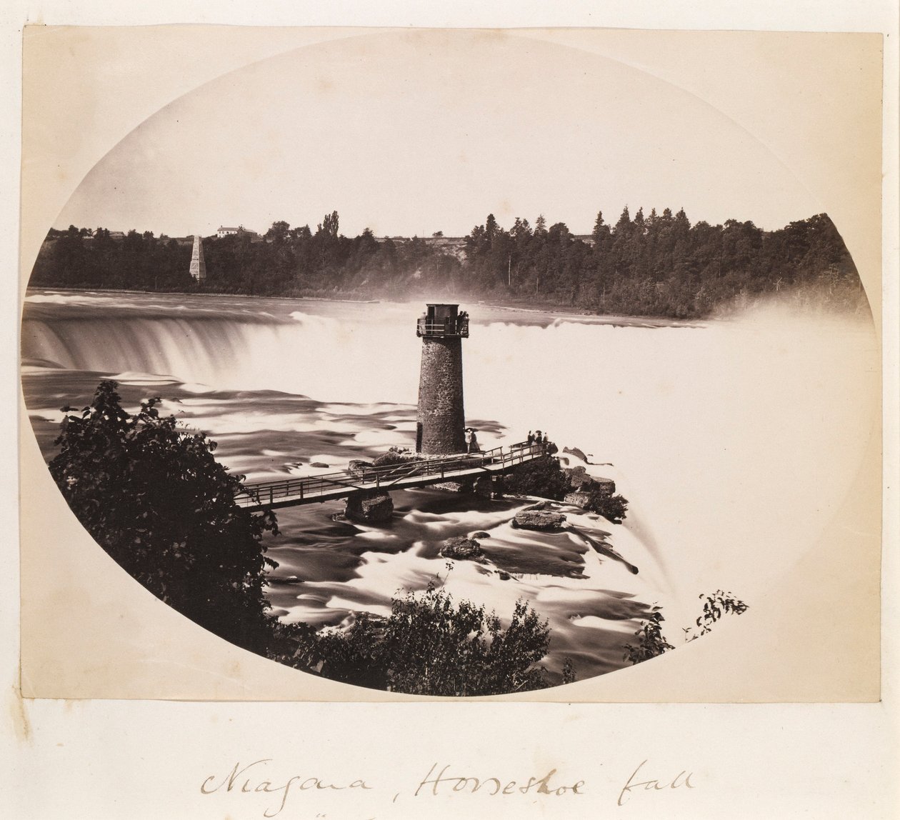 Niagara, Hevosenkengän putoukset ja Terrapin-torni tekijältä Charles Bierstadt