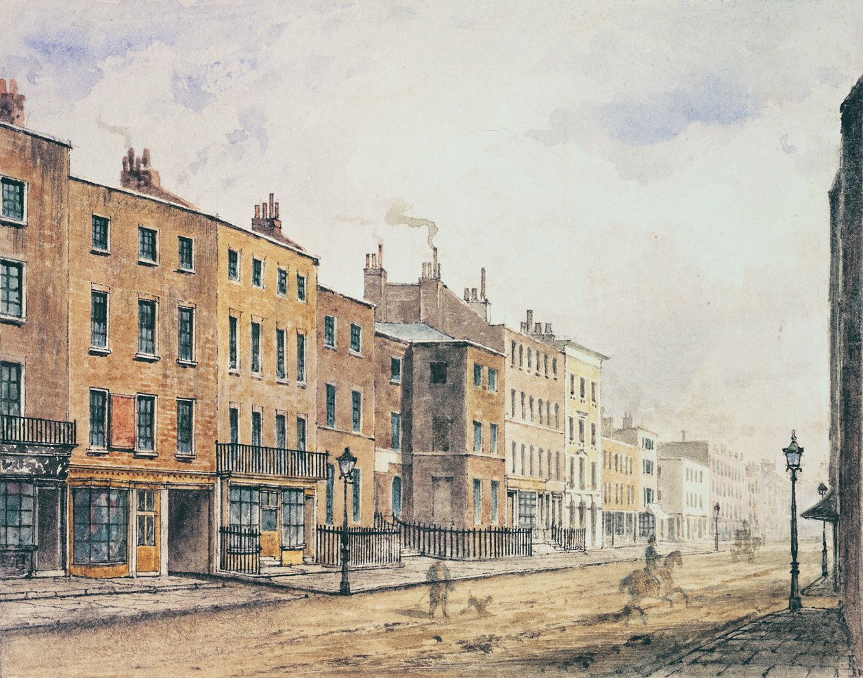 Näkymä Marylebone High Streetille, 1848 tekijältä Charles Bigot
