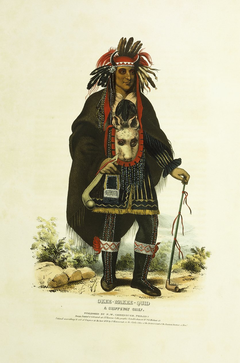 Okee-Makee-Quid, Chippewayn päällikkö tekijältä Charles Bird (after) King