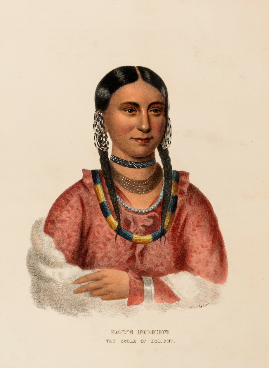 HAYNE-HUDJIHINI. THE EAGLE OF DELIGHT., kirjasta History of the Indian Tribes of North America. tekijältä Charles Bird King