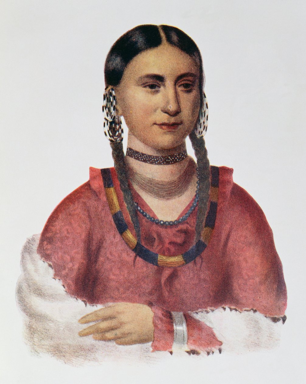 Hayne Hudjuhini tai "Eagle of Delight", kuvitus teoksesta "The Indian Tribes of North America, Vol.1", Thomas L. McKenney ja James Hall, pub. kirjoittanut John Grant tekijältä Charles Bird King