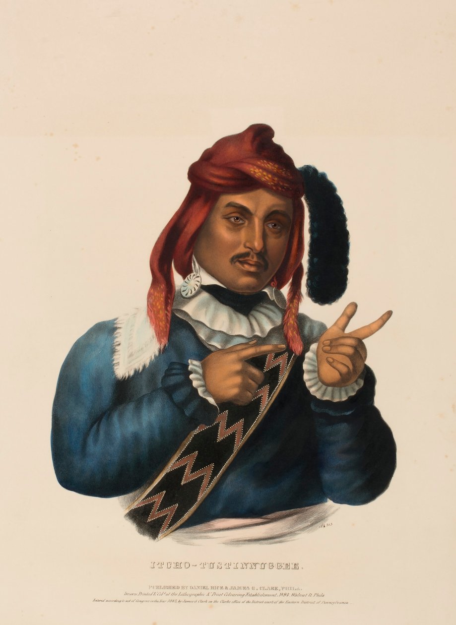 ITCHO-TUSTINNUGGEE, Pohjois-Amerikan intiaaniheimojen historiasta. tekijältä Charles Bird King