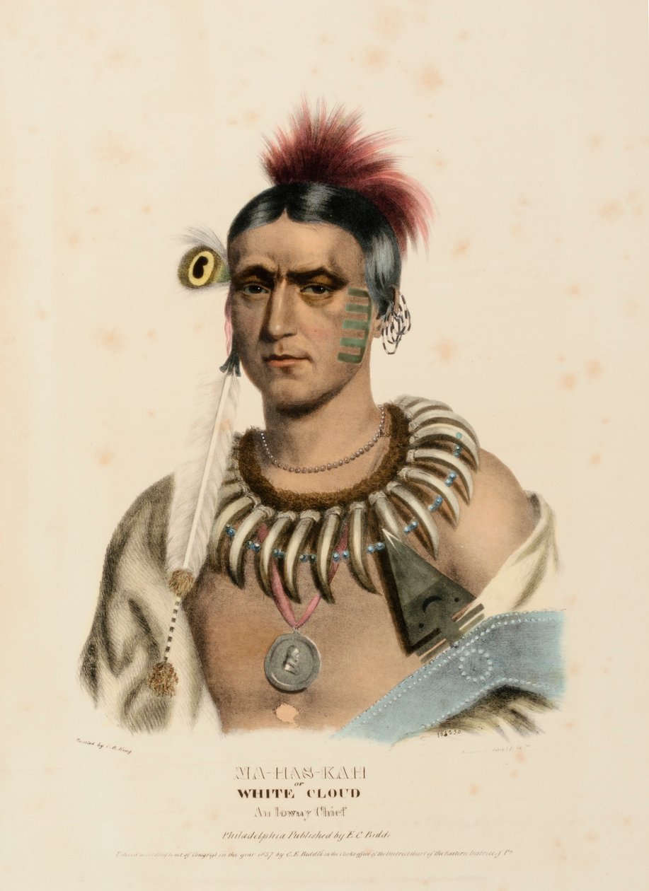 MA-HAS-KAH, Pohjois-Amerikan intiaaniheimojen historiasta. tekijältä Charles Bird King