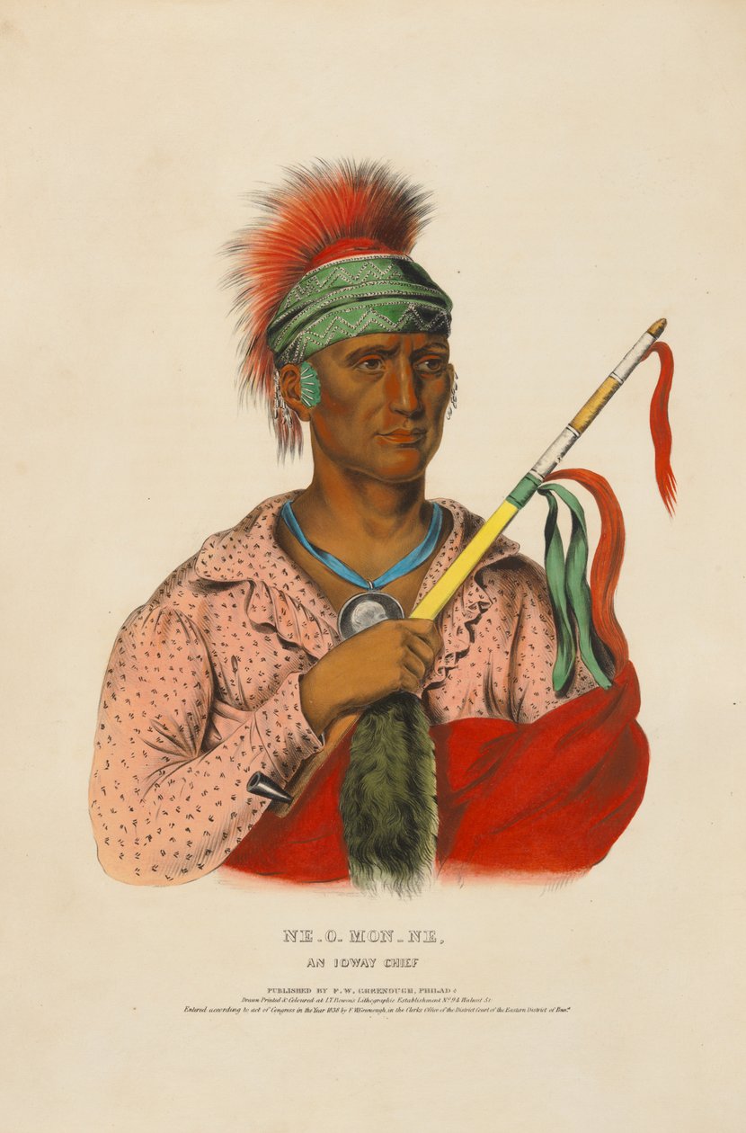 Ne-o-mon-ne - iowaypäällikkö tekijältä Charles Bird King