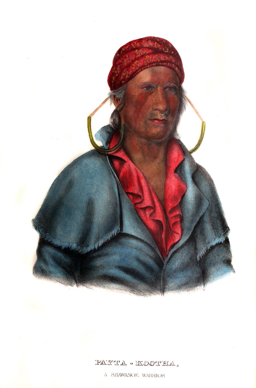 Paytakootha ("Flying Clouds"), Shawnee-soturi tekijältä Charles Bird King