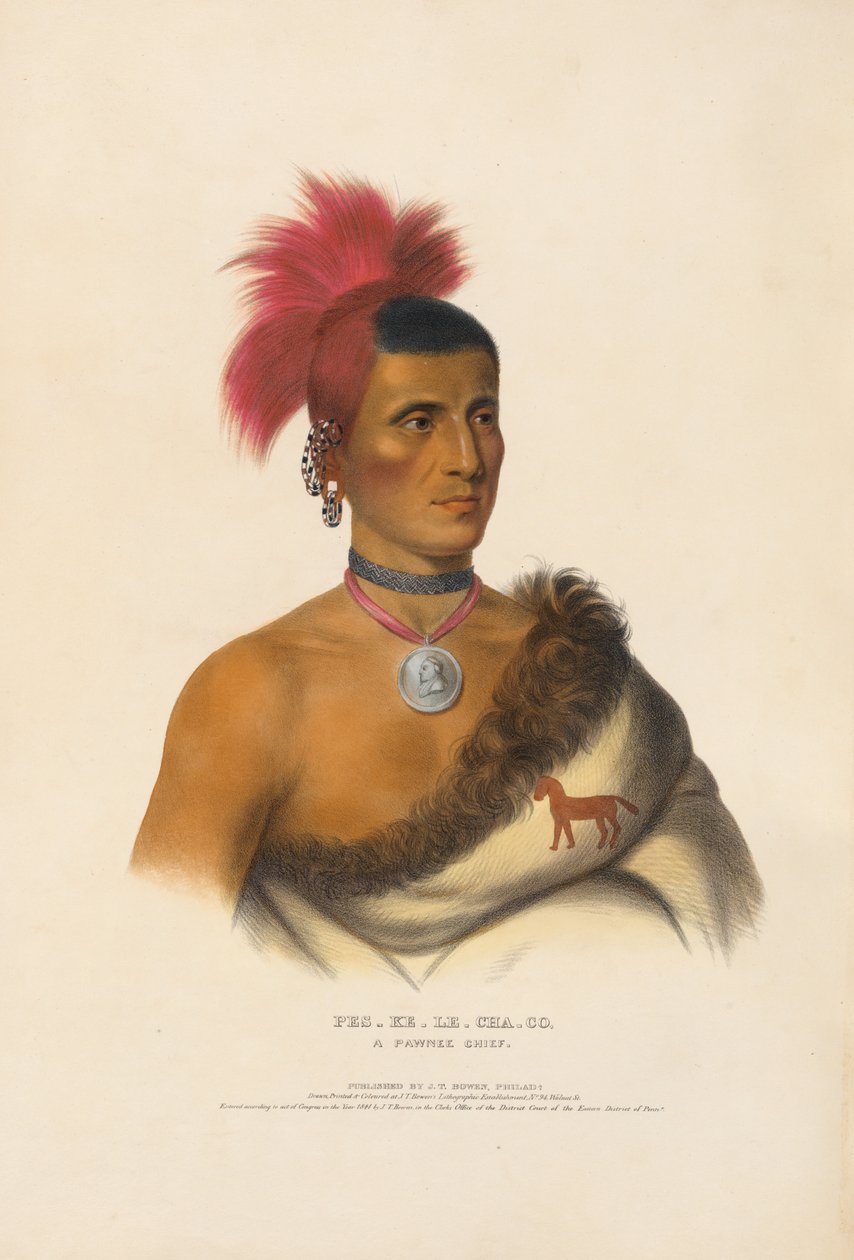 Pes-ke-le-cha-co - pawnee-päällikkö tekijältä Charles Bird King