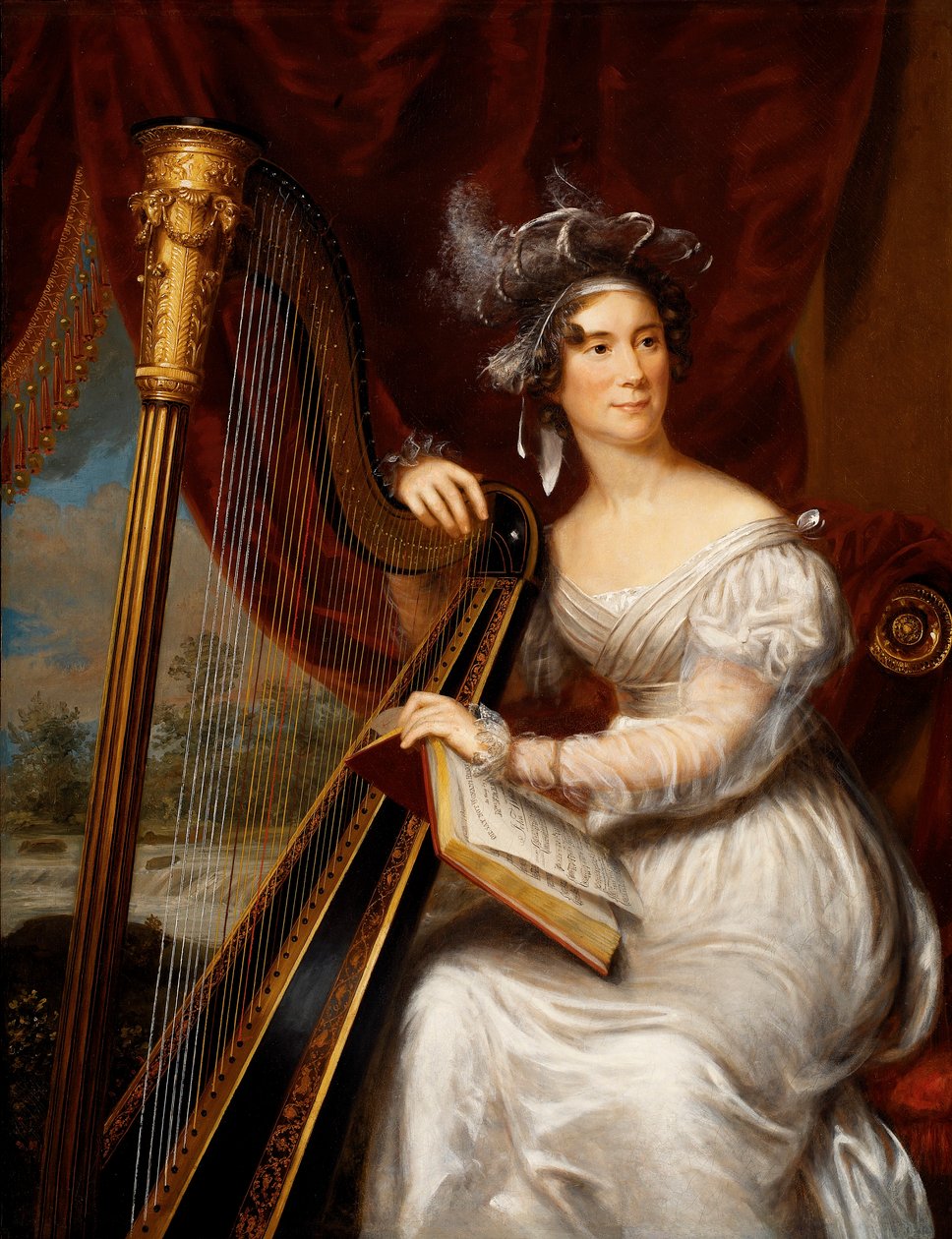 John Quincy Adamsin vaimon Louisa Adamsin muotokuva tekijältä Charles Bird King